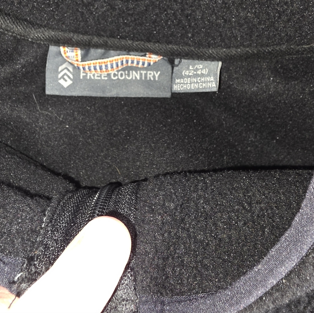 Free Country Black Fleece Zip-Up Jacket Size Large NWT AT-3236 - Picture 10 of 10